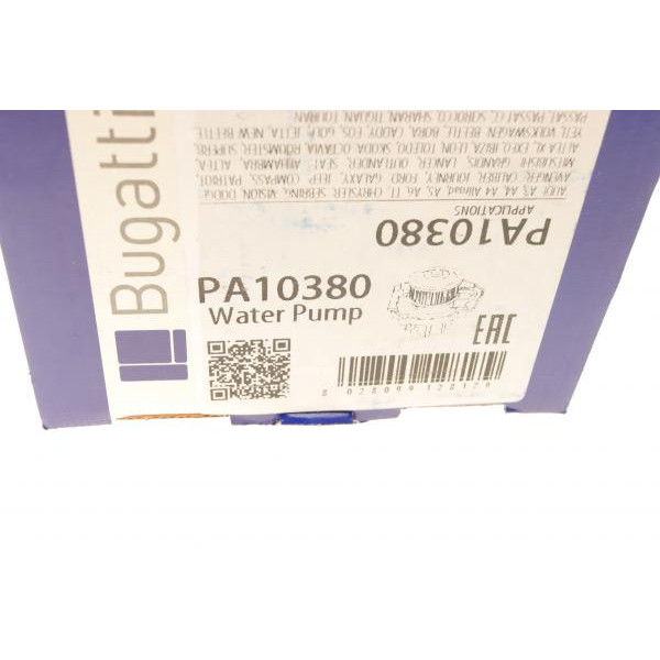 PA10380 BUGATTI Насос води Audi A3-A6/Skoda Octavia/VW Golf/Passat 2.0TDI 05-10/Mitsubishi Lancer 08- (R/B)(8лоп)