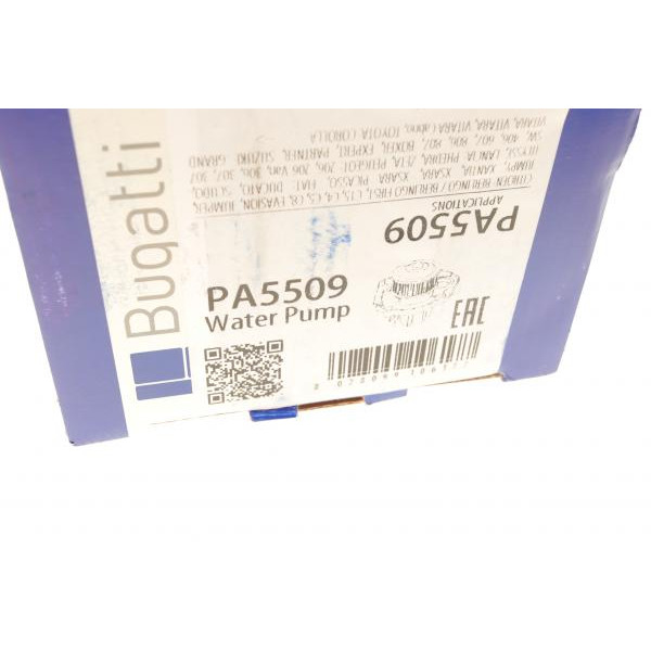 PA5509 BUGATTI Помпа води Citroen C4/C5/C8/Jumpy/Berlingo 2.0HDi/Fiat Scudo/Ducato 1.9D/2.0JTD 98- (B/B)(7лоп)