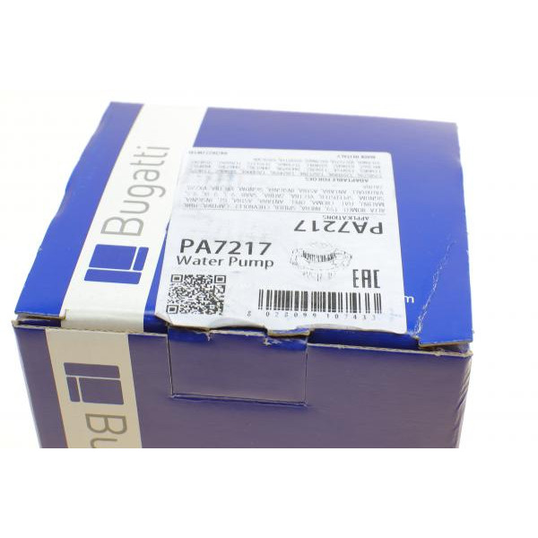 PA7217 BUGATTI Помпа води Opel Astra G/Zafira A/B 2.2 16V 01-/Vectra C 2.0-2.2 02-08/Insignia 2.0 09- (B/B)(8 лоп)