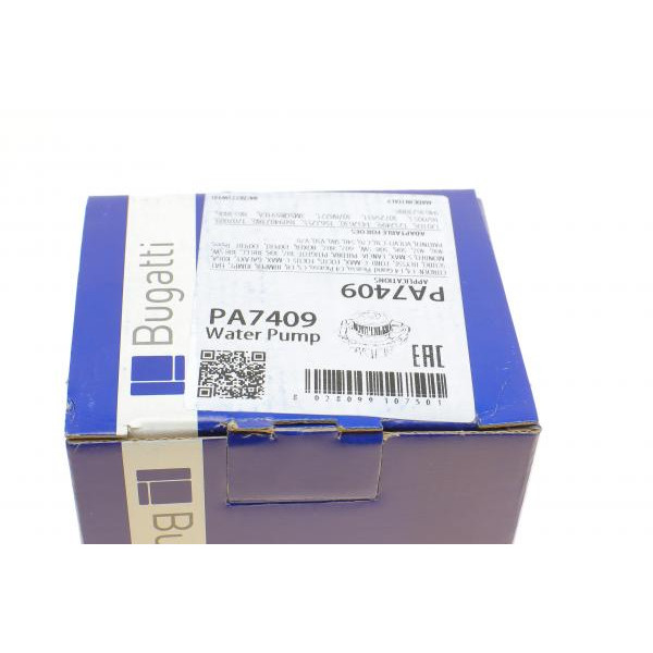 PA7409 BUGATTI Помпа води Citroen C4-C8/Jumpy 2.0-2.2HDi/Fiat Scudo 2.0D/Ford Focus 2.0TDCI 01- (B/B)(8лоп)