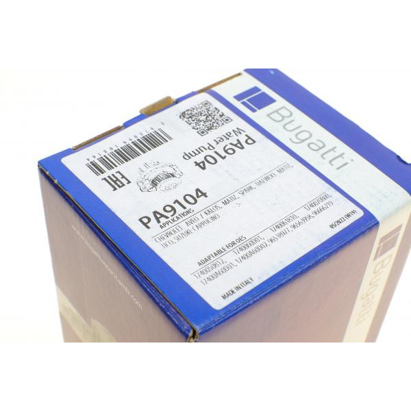 PA9104 BUGATTI Помпа води Chevrolet Aveo 1.2 04-/Matiz 1.0 05-/Daewoo Matiz 0.8/1.0 03-