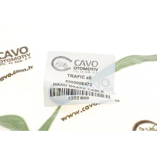 1302688 CAVO Трос ручника (передній) Renault Trafic II 1.9-2.5dCi 01- (600/355mm)