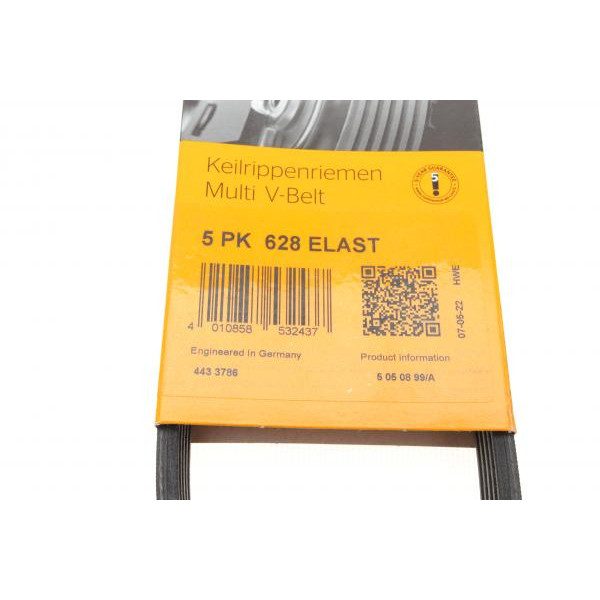5PK628ELAST CONTINENTAL Ремінь генератора Ford Mondeo IV 2.5 07-15/Volvo S60/S80/V60/V70/XC60/XC70 07-16