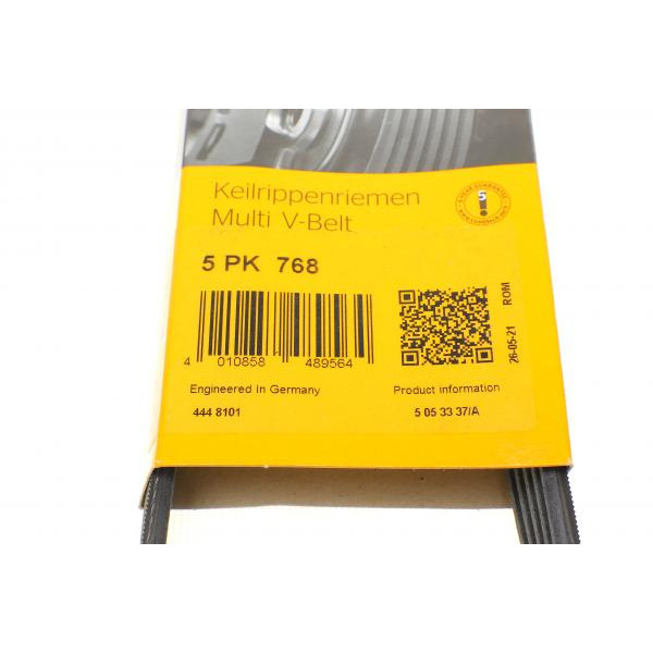 5PK768 CONTINENTAL Ремінь генератора Smart Fortwo 0.8CDI 04-