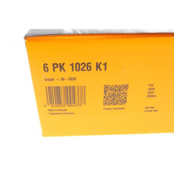 6PK1026K1 CONTINENTAL Комплект ременя генератора VW Caddy IV 2.0 TDI 15- (6PK1025)