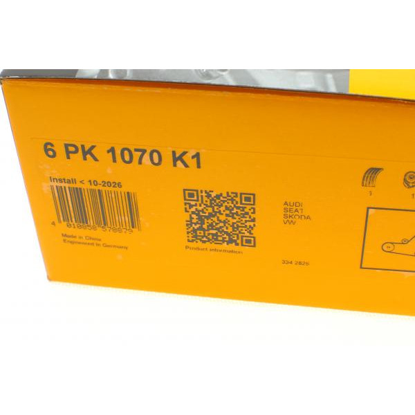 6PK1070K1 CONTINENTAL Комплект ременя генератора VW Caddy III/Golf VI 1.6/2.0 TDI (6PK1070)