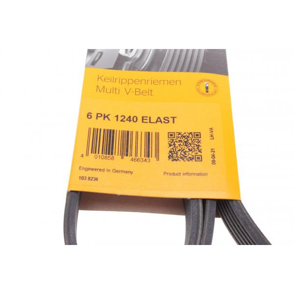 6PK1240ELAST CONTINENTAL Ремінь генератора Ford Focus 1.8/2.0 04-12
