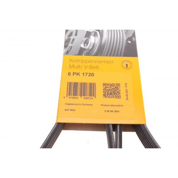 6PK1720 CONTINENTAL Ремінь генератора Ford Connect 1.8 TDCI
