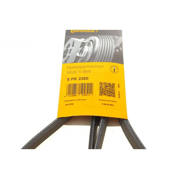 6PK2380 CONTINENTAL Ремінь генератора MB C-class (W202/203)/E-class (W124/W210/211) M112/M113 (6PK2380)