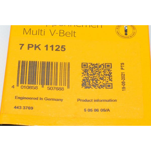 7PK1125 CONTINENTAL Ремінь генератора Renault Megane/Scenic 1.9dCi/2.0 03-/Nissan Juke 1.6 10-