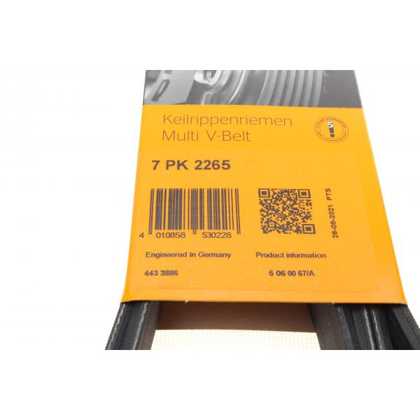 7PK2265 CONTINENTAL Ремінь генератора Honda Accord 2.2 i-CDTi 04-08