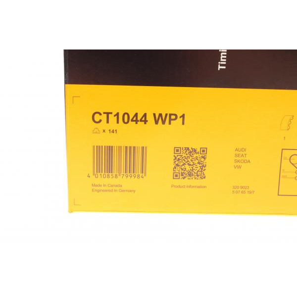 CT1044WP1 CONTINENTAL Комплект ГРМ + помпа Audi A3/Seat Ibiza/Leon/VW Caddy II/Golf/Polo 1.9TDi 95-04 (25x141z)