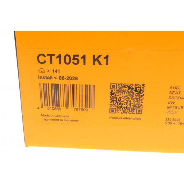 CT1051K1 CONTINENTAL Комплект ГРМ Audi A3/A4/A6/Skoda Octavia/VW Golf V/Passat/Touran 2.0TDI 03- (30x141z)