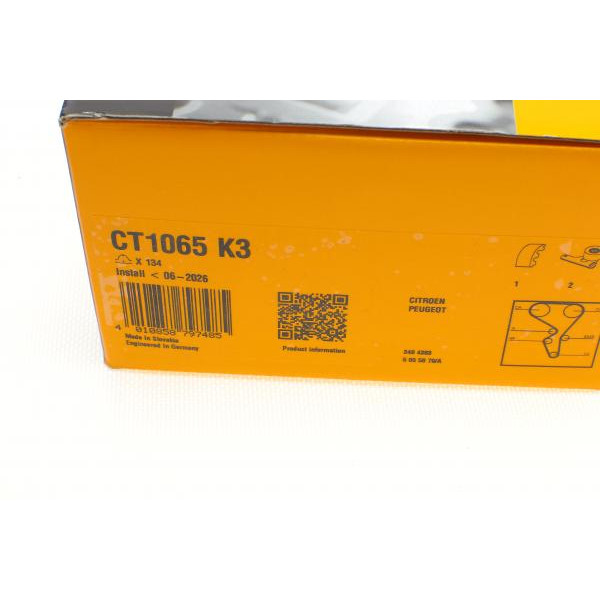 CT1065K3 CONTINENTAL Комплект ГРМ Citroen Berlingo/Xsara/C3/C4/Peugeot 206/301/307/Partner 1.6i 16V 00- (26x134z)