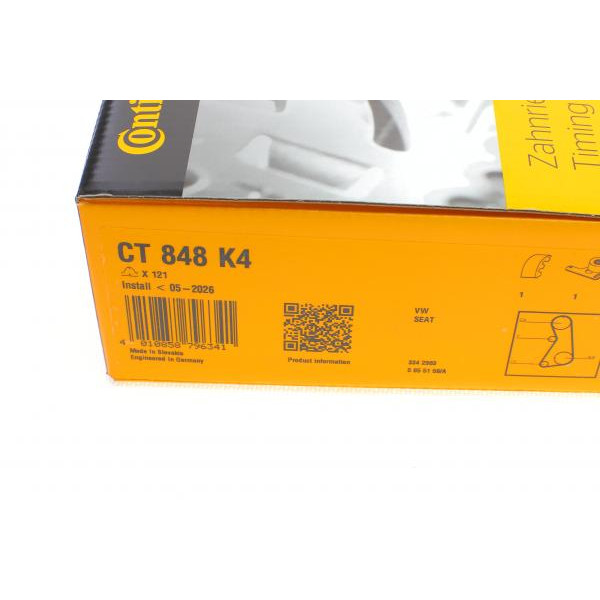 CT848K4 CONTINENTAL Комплект ГРМ VW Caddy/T4/LT 1.6-2.0 91-01 (18x121z)