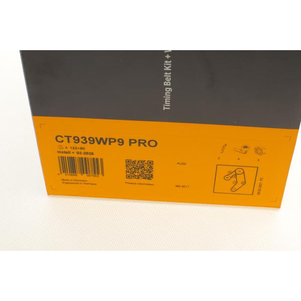 CT939WP9PRO CONTINENTAL Комплект ГРМ + помпа Audi A6 2.5TDI 94-97 (26.4x122z/21.1x80z)