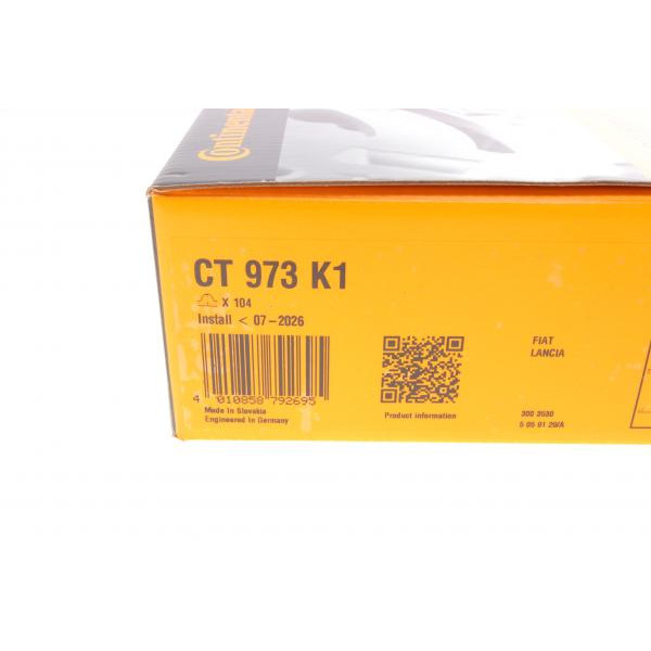 CT973K1 CONTINENTAL Комплект ГРМ Fiat Panda 1.1 95-04/Punto 1.1 93-00/Cinquecento 1.1 94-98 (15x104z)