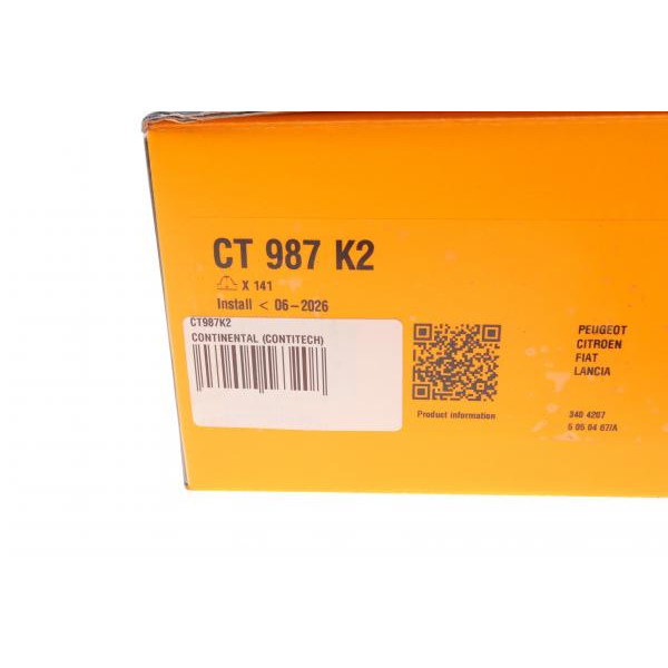 CT987K2 CONTINENTAL Комплект ГРМ Citroen Berlingo/Jumpy/Peugeot 307/406 2.0HDi 99-11/Fiat Scudo 2.0JTD 99-06 (25x141z)