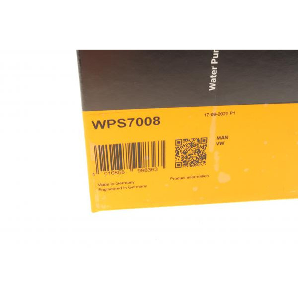 WPS7008 CONTINENTAL Насос системи охолодження (додатковий) VW Crafter 2.0TDI 16-/Man TGE 2.0TDI 16-