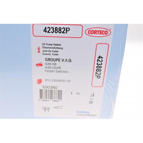 423882P CORTECO Прокладка піддону Audi 100/VW Passat 1.9/2.0/2.0D/2.2/2.3 85-