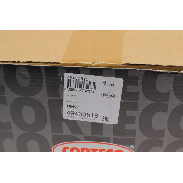 49430516 CORTECO Подушка пневмопідвіски (ззаду) BMW 5 (F11) Touring 2.0-4.4 i/2.0-3.0 D 10-17