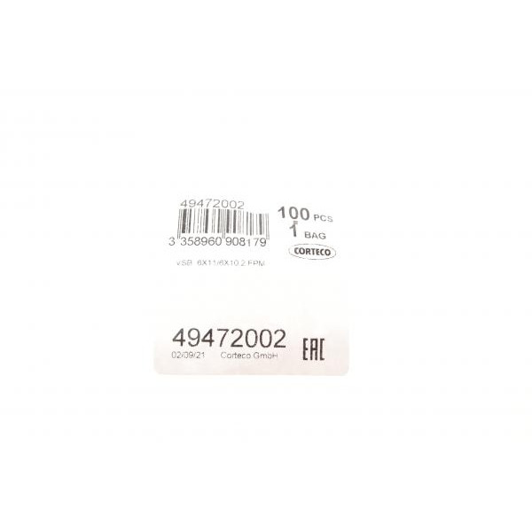 49472002 CORTECO Сальник клапана (впуск/випуск) Mitsubishi Carisma/Galant/Lancer/Outlander 1.6/1.8/2.0/2.4 03-
