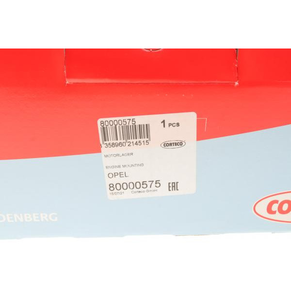 80000575 CORTECO Подушка двигуна (передня) Opel Astra H 1.7 CDTI 04-10