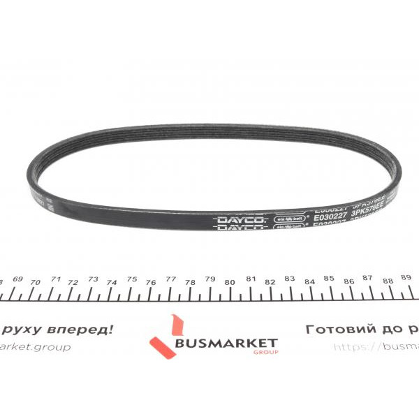 3PK576EE DAYCO Ремінь генератора Citroen C3/C4/Peugeot 208/308 1.2 THP 13-