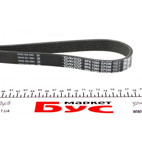 6PK1080HD DAYCO Ремінь генератора Renault Trucks Magnum 12.0i 92-96