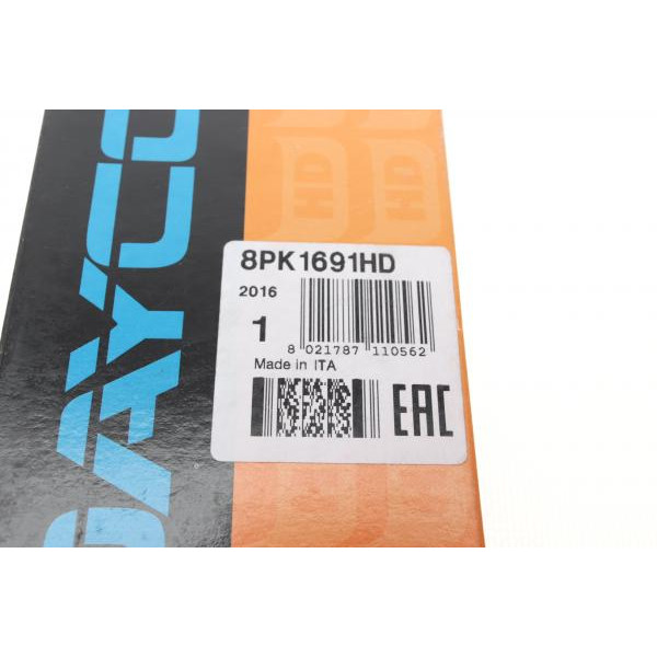 8PK1691HD DAYCO Ремінь генератора Iveco EuroCargo 4.5 13-