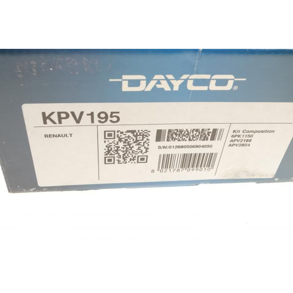 KPV195 DAYCO Комплект ременя генератора Renault Trafic 2.5dCI/Master 2.2dCi 01- (-AC)