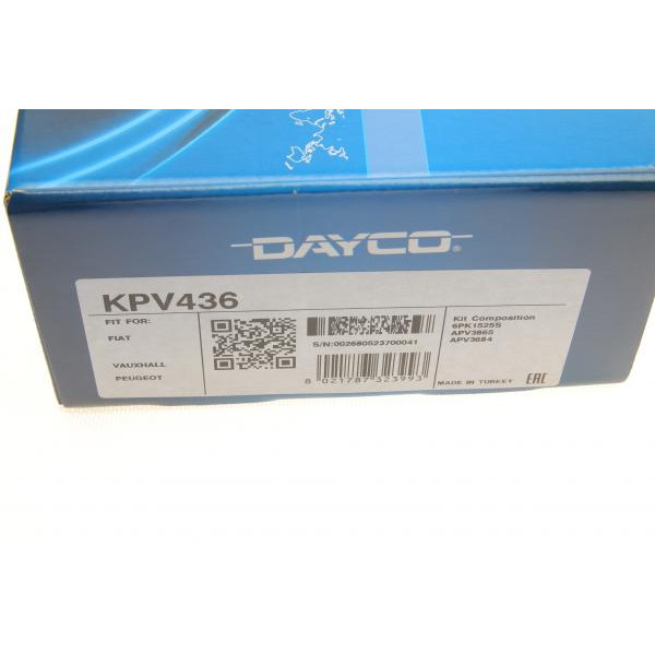 KPV436 DAYCO Комплект ременя генератора Fiat Doblo 1.3/1.4D 07-