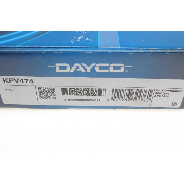 KPV474 DAYCO Комплект ремня генератора Fiat Ducato 2.8D 00-02
