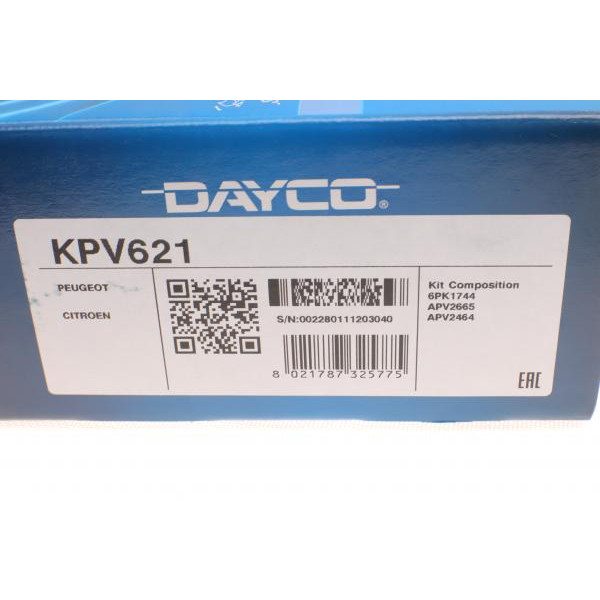 KPV621 DAYCO Комплект ременя генератора Citroen C-Crosser/Peugeot 4007 2.2D 07-