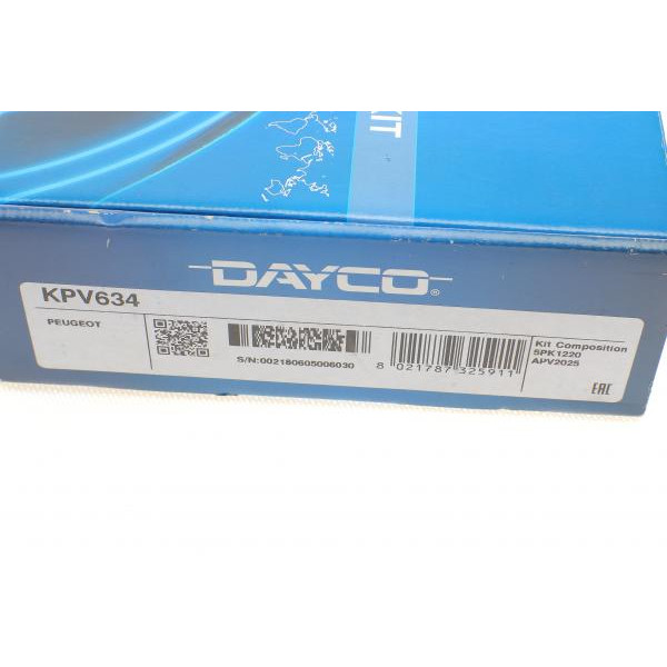 KPV634 DAYCO Комплект ременя генератора Peugeot Partner 1.4/1.6 96-