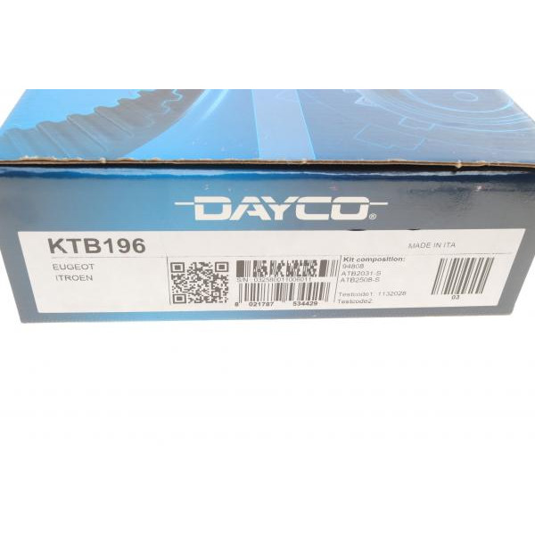 KTB196 DAYCO Комплект ГРМ Citroen Berlingo/Jumpy 1.9D (DW8 1868)