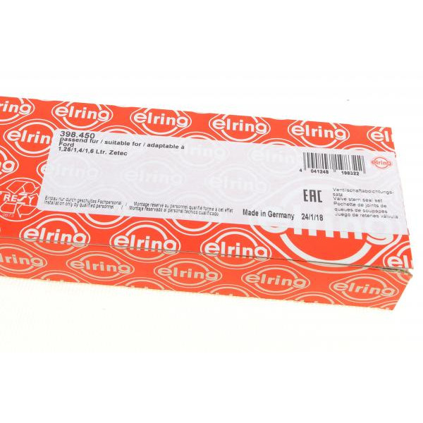 398450 ELRING Сальник клапана (впуск/випуск) Ford Focus/Mondeo 1.4i-1.6Ti 98- (6x10.8x23x16.2) (к-кт)