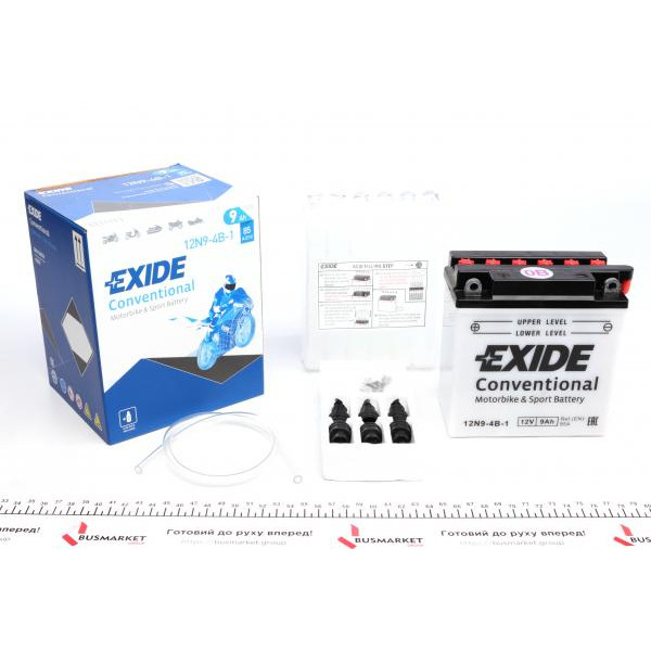 12N94B1 EXIDE Акумуляторна батарея 9Ah/85A (135х75х139/+L/B0) (мото) (заморожений)