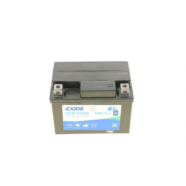 AGM124 EXIDE Акумуляторна батарея 3Ah/50A (113x70x85/+R/B0) (AGM) (мото)