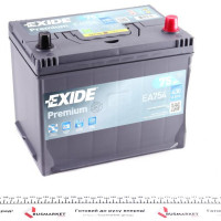 EA754 EXIDE Акумуляторна батарея 75Ah/630A (270x172x222/+R/B01) Premium Азія