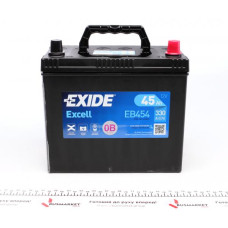 EB454 EXIDE Акумуляторна батарея 45Ah/330A (234x127x220/+R/B00) Excell Азія