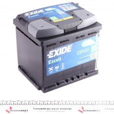 EB500 EXIDE Аккумуляторная батарея 50Ah/450A (207x175x190/+R/B13) Excell