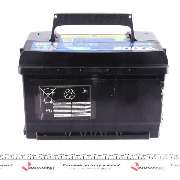 EB712 EXIDE Акумуляторна батарея 71Ah/670A (278x175x175/+R/B13) Excell