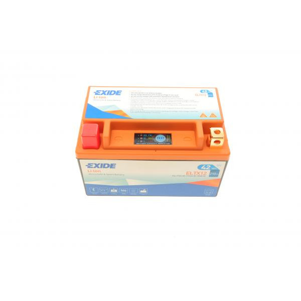 ELTX12 EXIDE Акумуляторна батарея 3.5Ah/210A (150x87x93/+L/B0) (Li-ion) (мото)