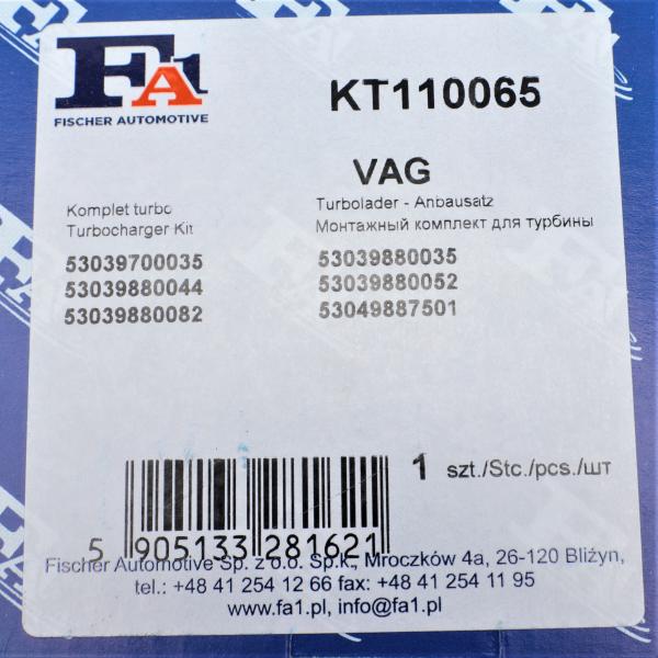 KT110065 FA1 Комплект прокладок турбіни Skoda Octavia 1.8 T 98-06