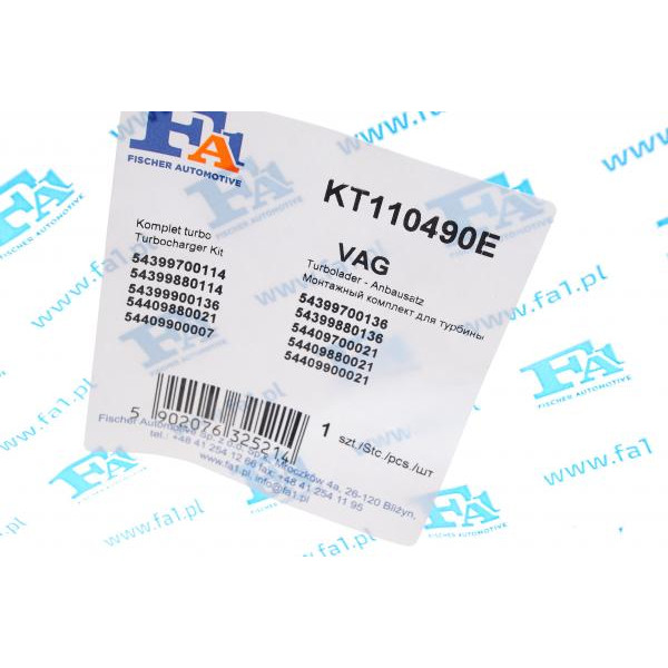KT110490E FA1 Комплект прокладок турбіни VW Caddy III/IV 2.0 TDI 10-