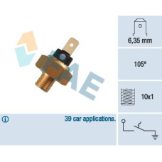 35820 FAE Датчик температуры охлаждающей жидкости VW LT 2.4 i/D/TD -96 (M10x1)