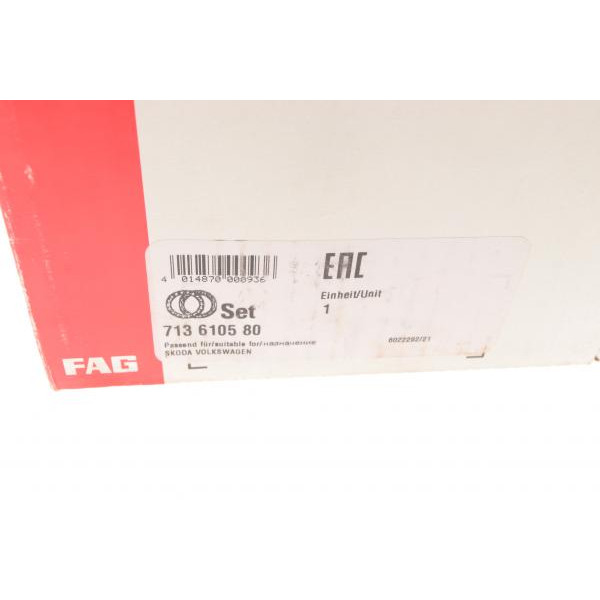 713610580 FAG Підшипник маточини (передньої) Skoda Fabia 99-14