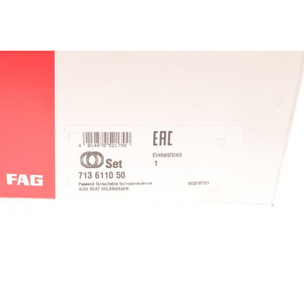 713611050 FAG Підшипник маточини (задня) VW Polo VI/Seat Ibiza 17- (120x27.5x63) (к-кт)