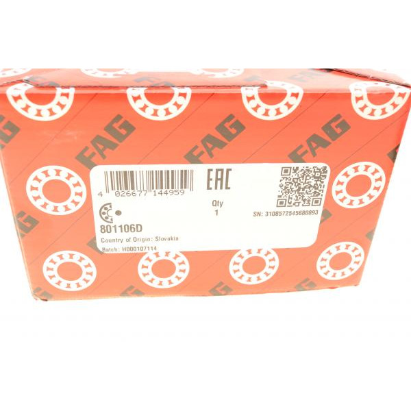 801106D FAG Підшипник маточини (передньої) BMW 5 (E39) 95-04 (F-801106.21)